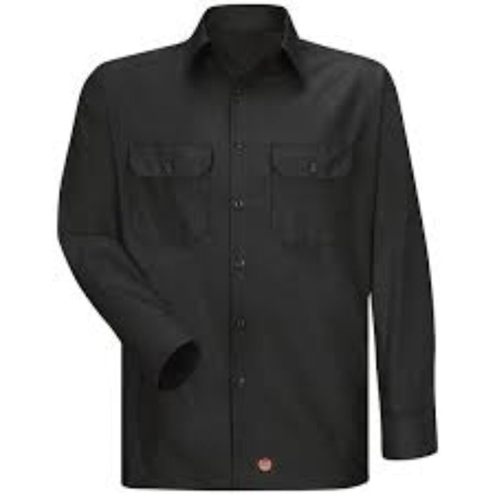 Red Kap Men's  Solid Long Sleeve Ripstop Shirt Black New With Tags Size XXL Regu